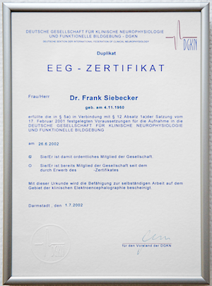EEG Zertifikat